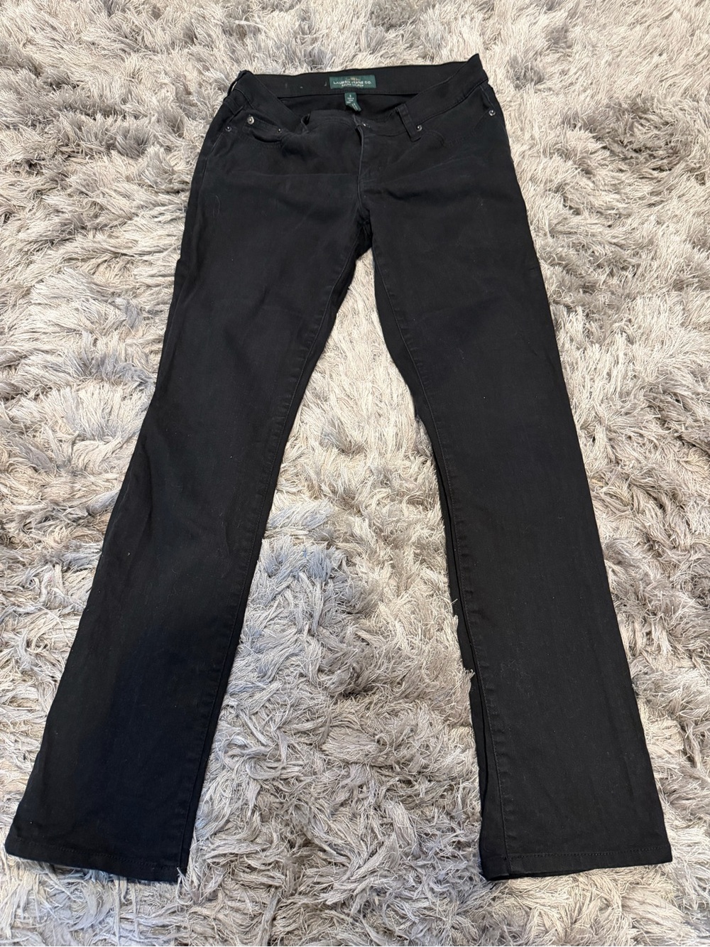 Lauren Jeans Co. Raloh Lauren Black Straight-Leg Women's Jeans